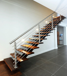 Professional prefabricate easy assemble glass decorative staircase railing straight stairs