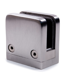 Flat head square glass clamp stainless steel