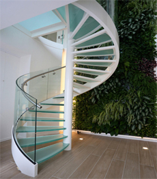 glass stairs