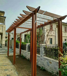 Outdoor aluminium wood villa garden China pergola