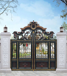 Anti-corrosion cast aluminum garden door