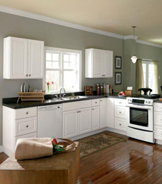 Elegant flat packing solid wood frame shaker kitchen cabinet