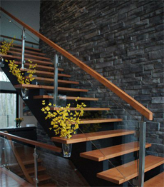 glass railing staircase