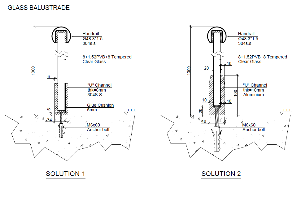 pool fencing balustrade choice