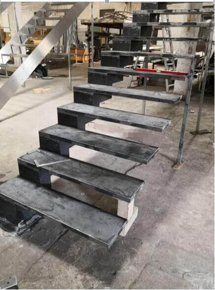 Steel Floating Stairs, Prefabricated DIY Metal Stairs